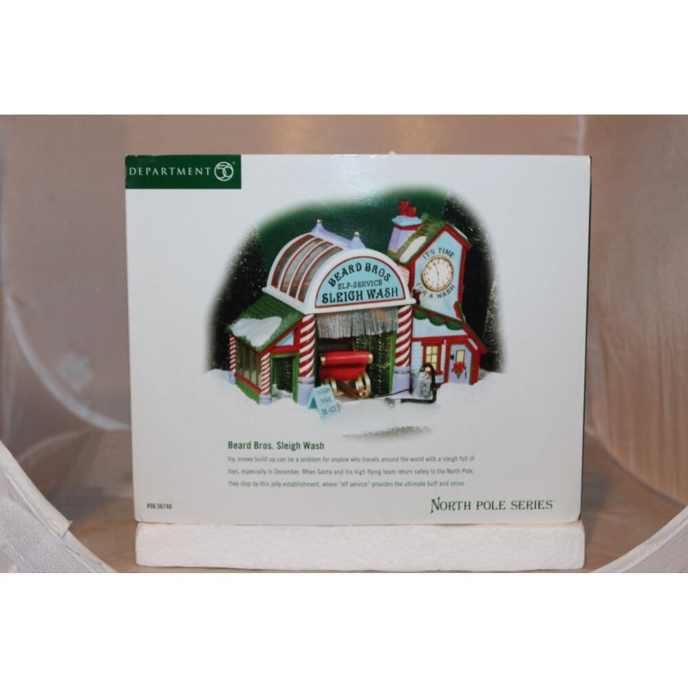 Dept 56 North Pole Village - Beard Bros Sleigh Wash